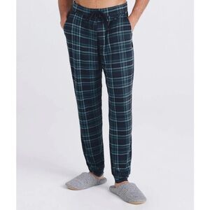 SAXX Snooze Pants Loungewear pajama bottoms drawcord plaid blue size medium